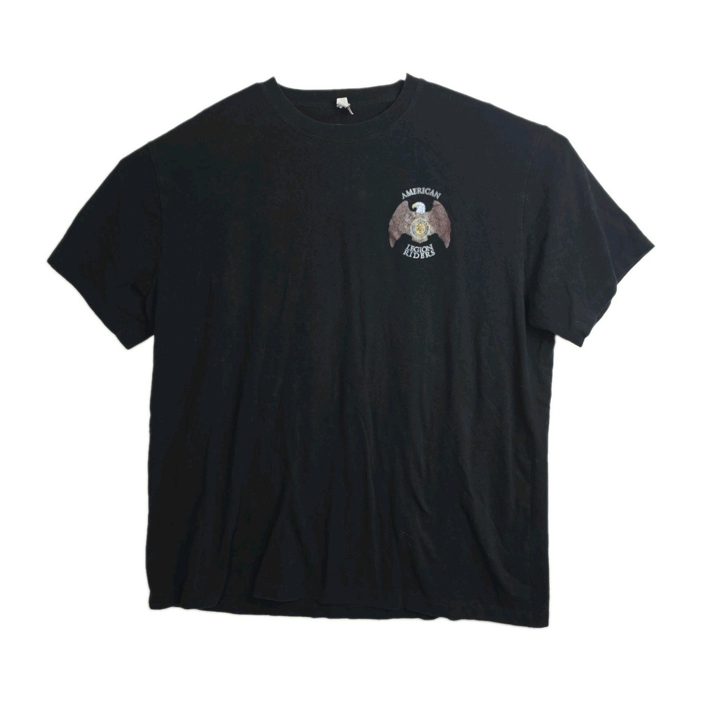 Liberty Wear American Legion Riders T-Shirt Men's 2XL Black Graphic Prints
